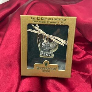 Waterford Crystal 1997 The 12 Days of Christmas French Hen Ornament
